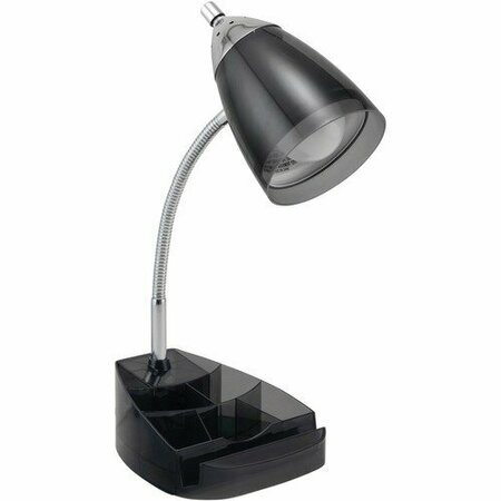 VICTORY LIGHT USA Lamp, Desk, 10W LED, w/2 Outlets/Organizer, Black/Chrome VLUSVCA2148104B